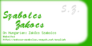 szabolcs zakocs business card